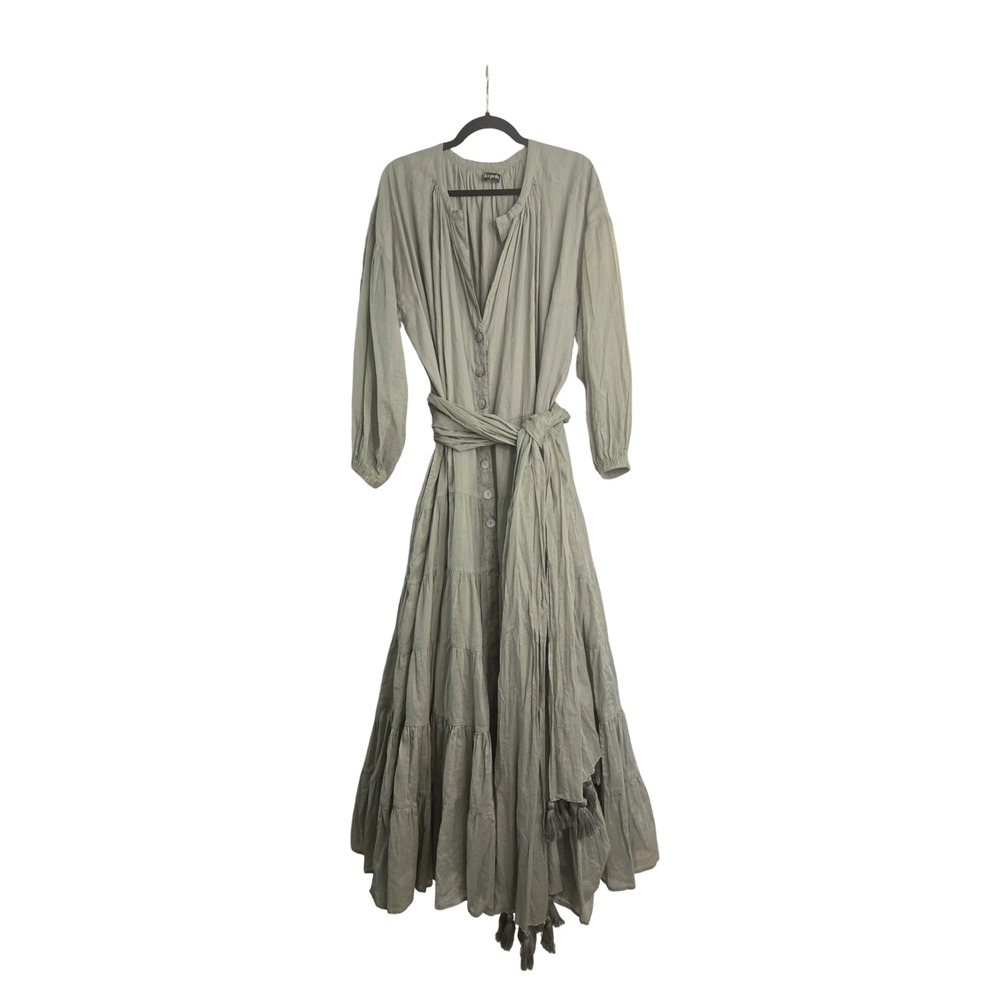 Erika Pena Ella Women Bohemian Maxi Dress Anthropologie Stone color OS - Picture 3 of 5